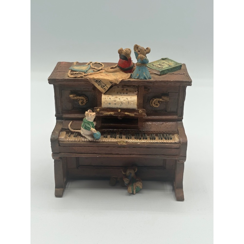 Enesco Pennywhistle Lane Piano Rag Musical Mice Figurine 1993 Vintage 657859